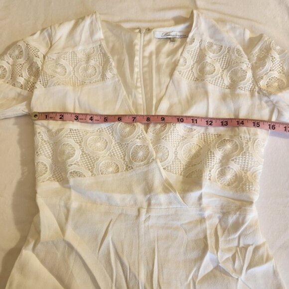 Lovers + Friends Revolve Women's Size S White Jesse Crochet Long Sleeve Romper - Picture 13 of 15